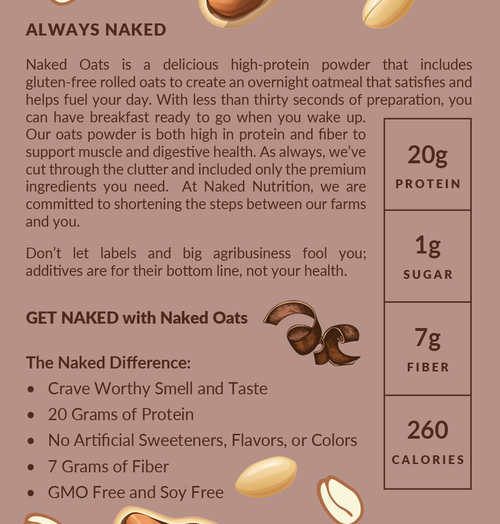 Chocolate Peanut Butter Protein Oats - Chocolate Peanut Butter for Convenient High-Protein Mornings
