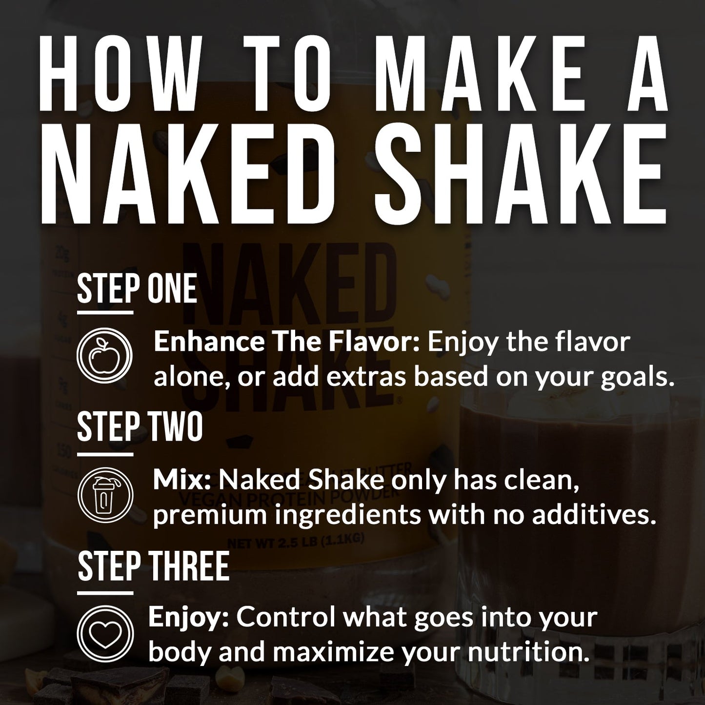 Chocolate PB Protein Shake - Chocolate Peanut Butter with Protein in an Easy-to-Mix Format