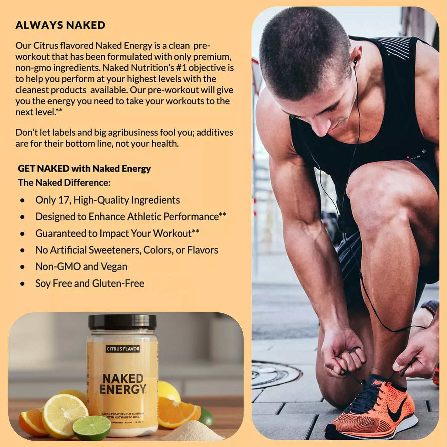Citrus Pre Workout Supplement - Citrus with a Convenient Training-Day Formula
