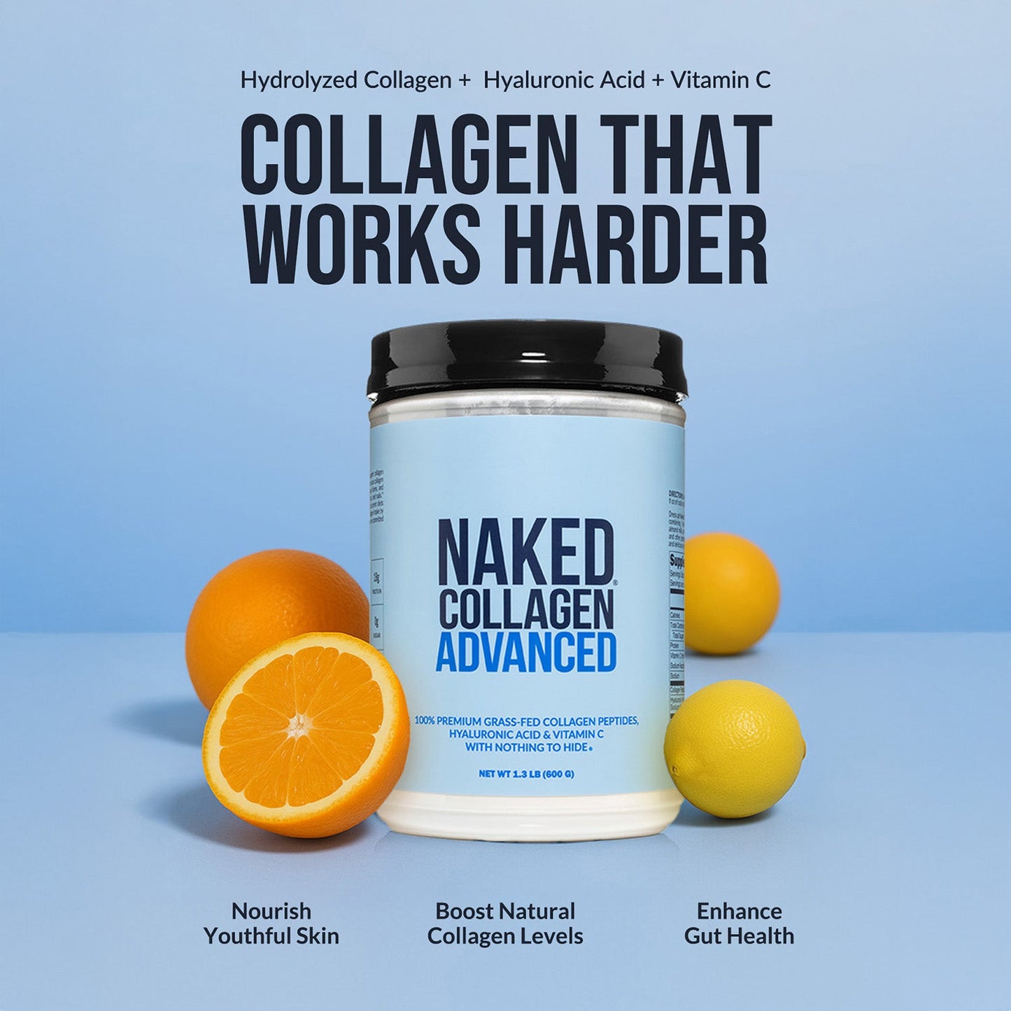 Chocolate Collagen Peptides with Hyaluronic Acid - Chocolate Advanced Collagen Peptides with a Convenient Formula