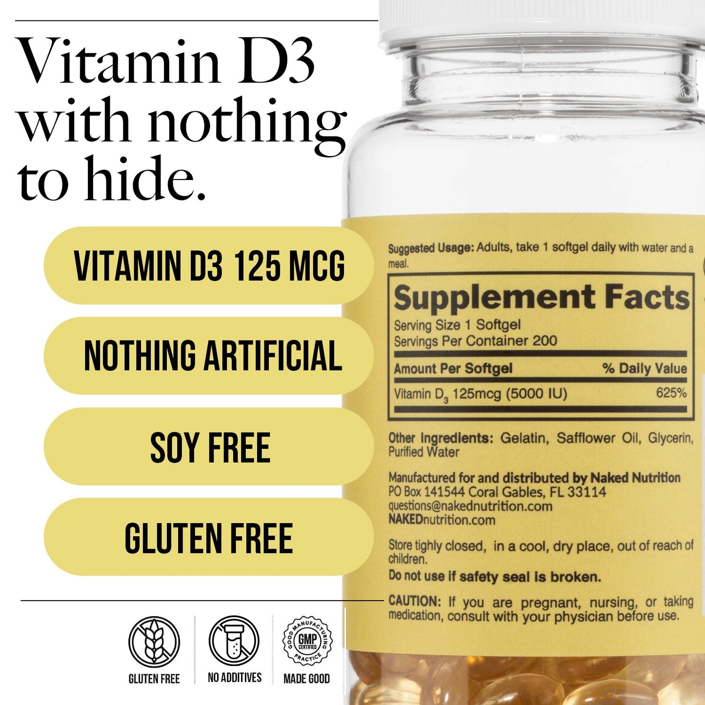 Daily Vitamin D3 Supplement - Vitamin D3 with a Convenient Daily-Use Format