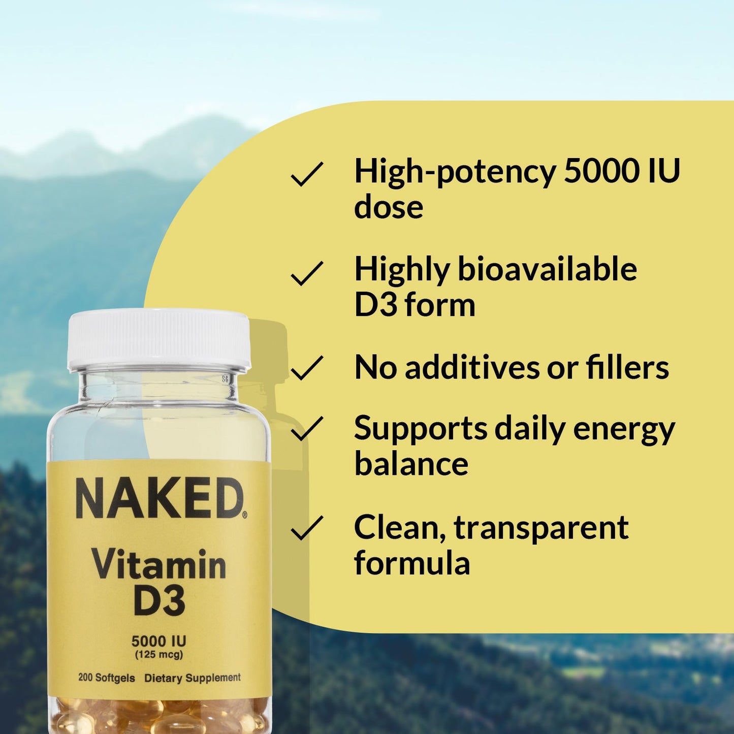 Daily Vitamin D3 Supplement - Vitamin D3 with a Convenient Daily-Use Format