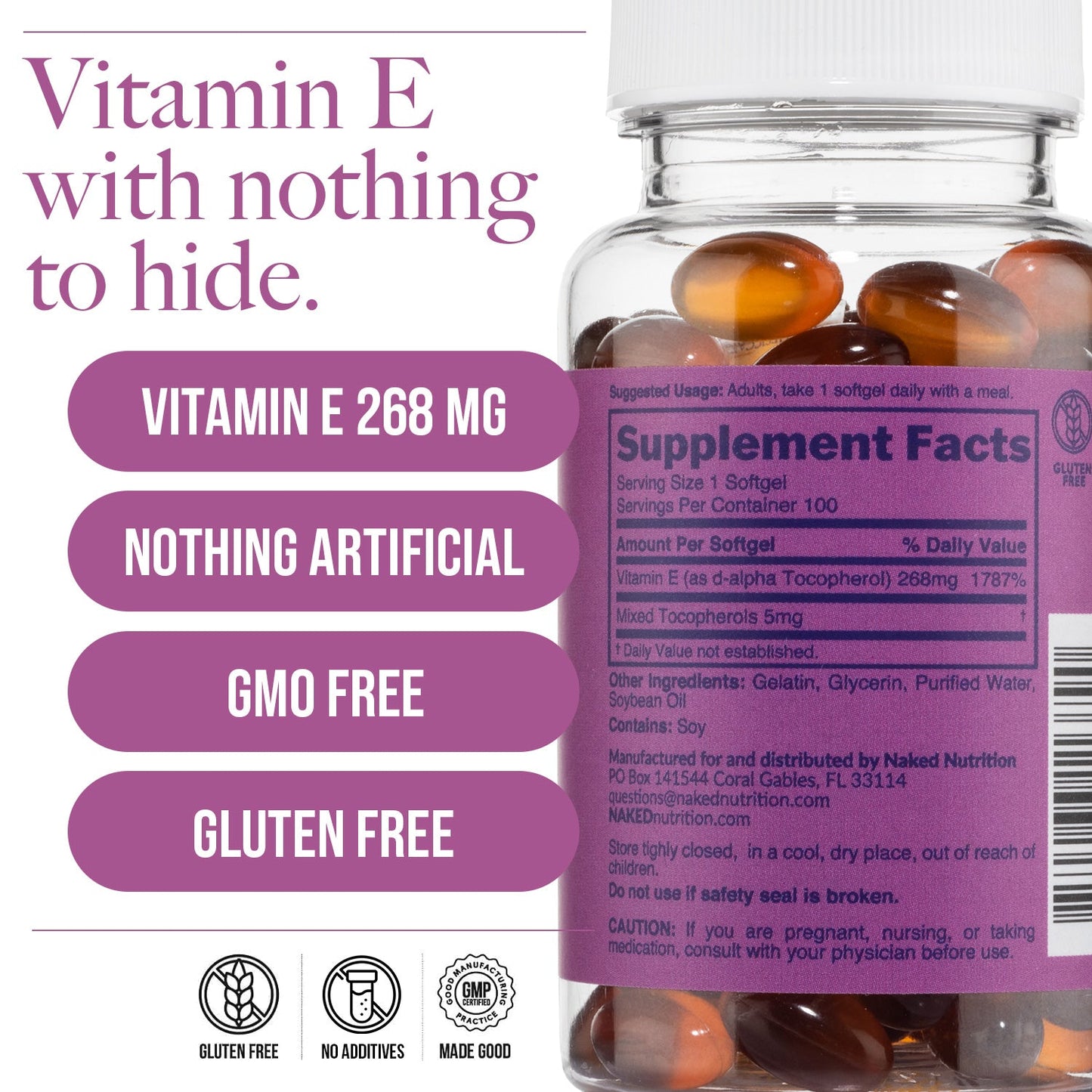 Daily Vitamin E Supplement - Vitamin E with a Convenient Daily-Use Format