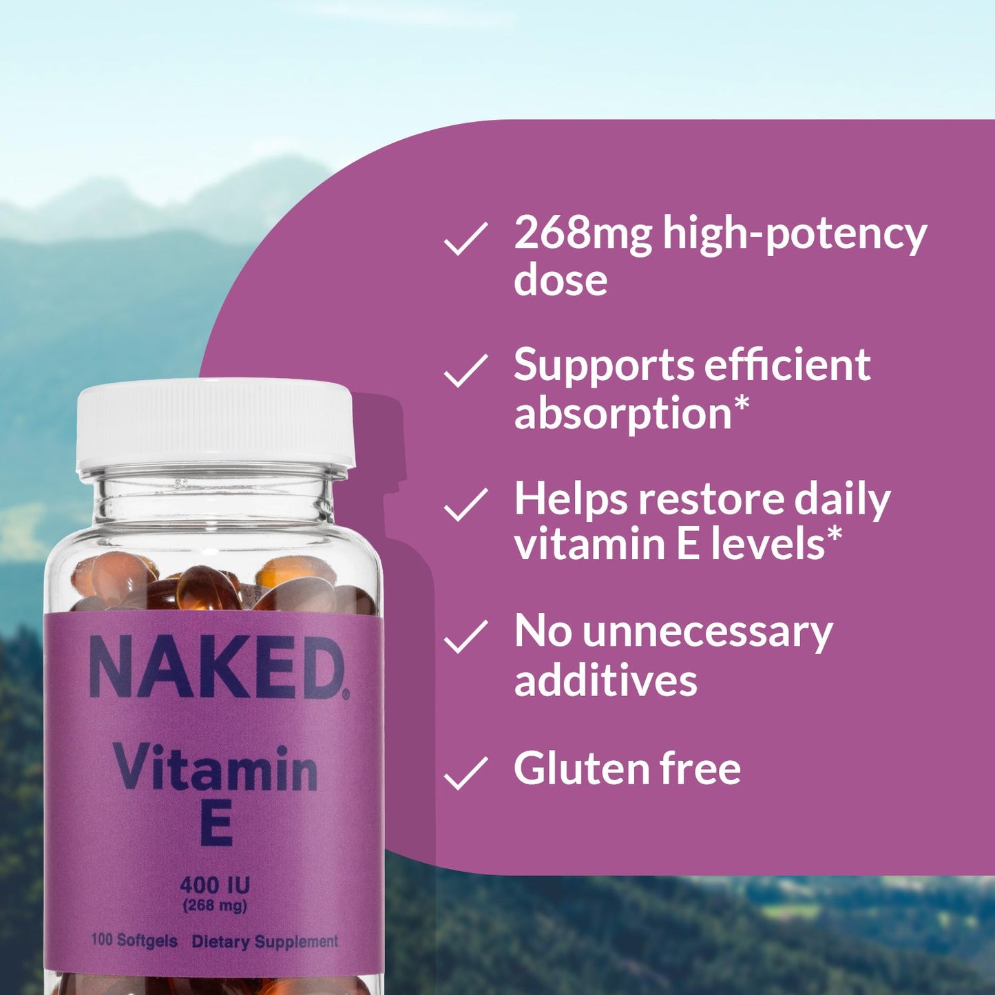 Daily Vitamin E Supplement - Vitamin E with a Convenient Daily-Use Format