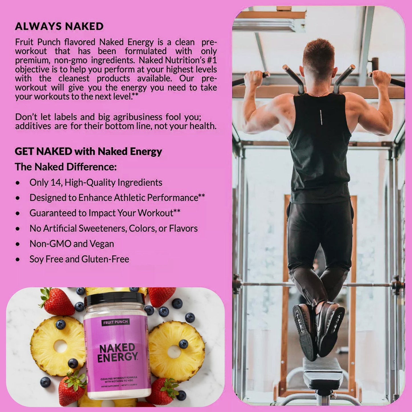 Fruit Punch Pre Workout Supplement - Fruit Punch with a Convenient Training-Day Formula