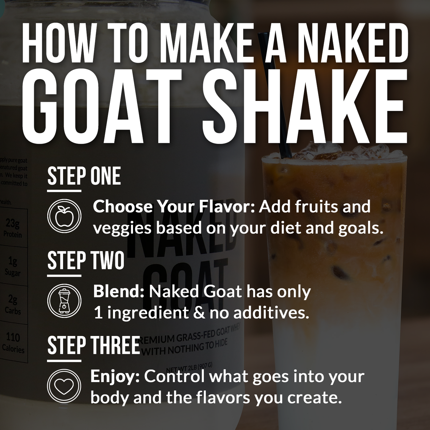 Goat Whey Protein Powder - Unflavored with a Simple, Easy-Mix Protein Formula