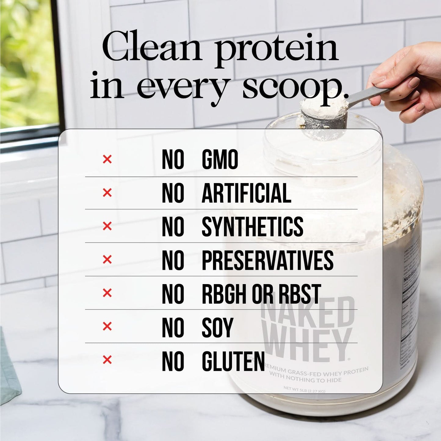 Chocolate Grass-Fed Whey Isolate Protein Powder - Chocolate with a Simple, Easy-Mix Protein Formula