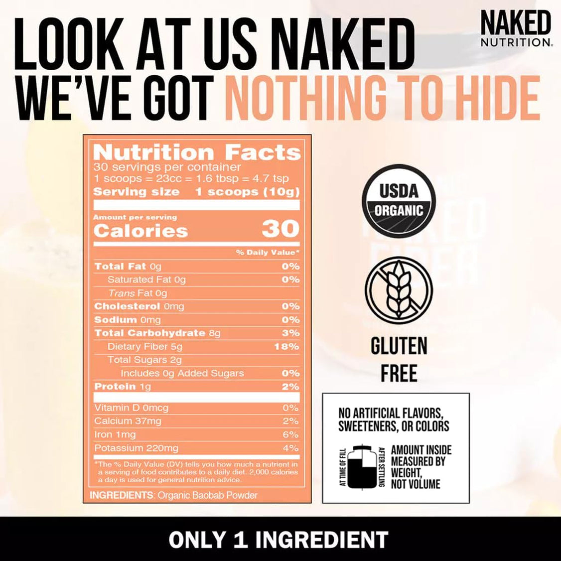 Organic Fiber Supplement with a Convenient, Easy-Use Formula