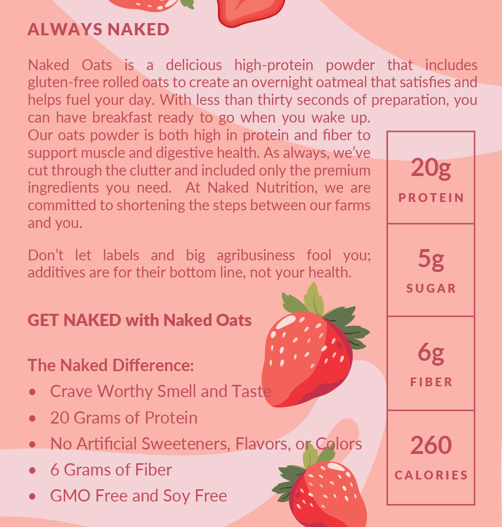 Strawberry Cream Protein Oats - Strawberry Cream for Convenient High-Protein Mornings