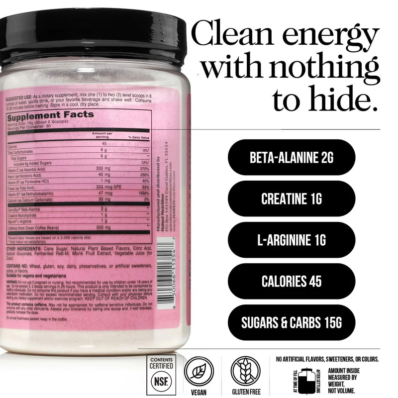 Strawberry Lemonade Pre Workout Supplement - Strawberry Lemonade with a Convenient Training-Day Formula
