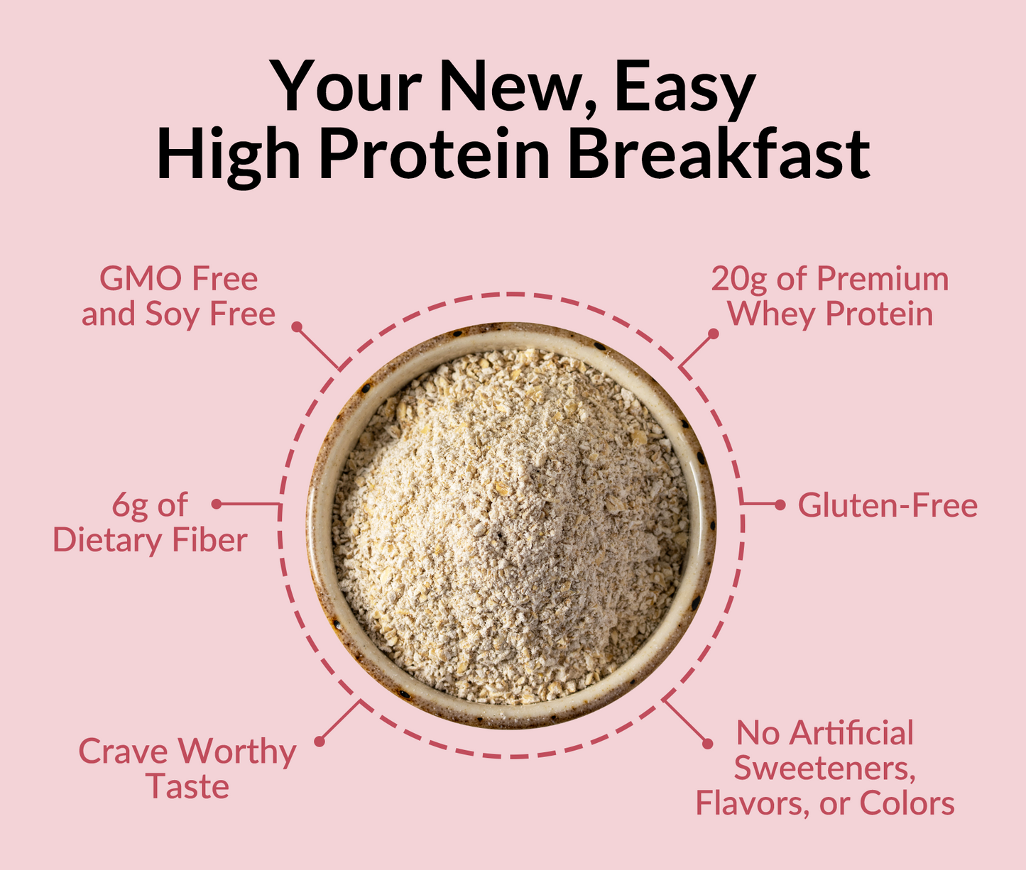 Strawberry Cream Protein Oats - Strawberry Cream for Convenient High-Protein Mornings