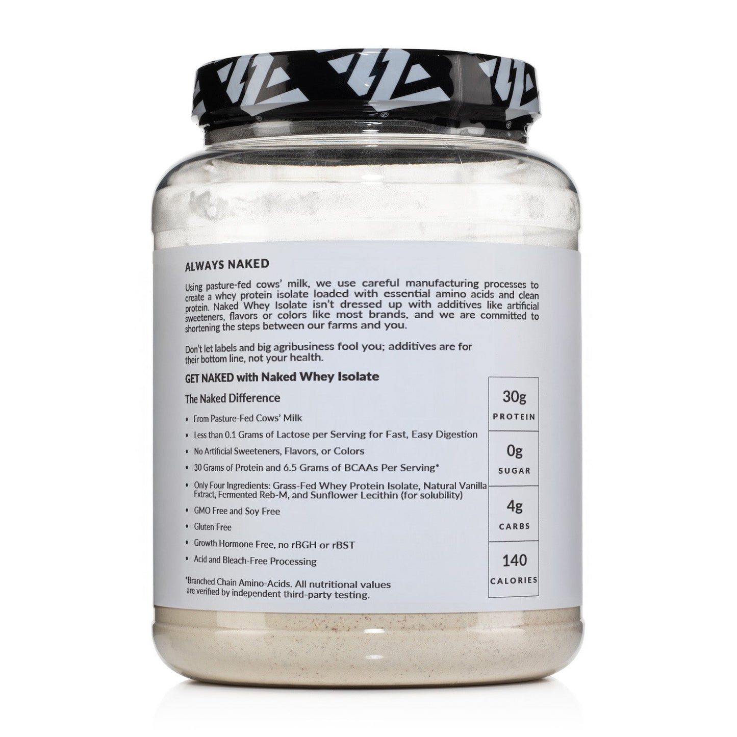 Vanilla Grass-Fed Whey Isolate Protein Powder - Vanilla with a Simple, Easy-Mix Protein Formula