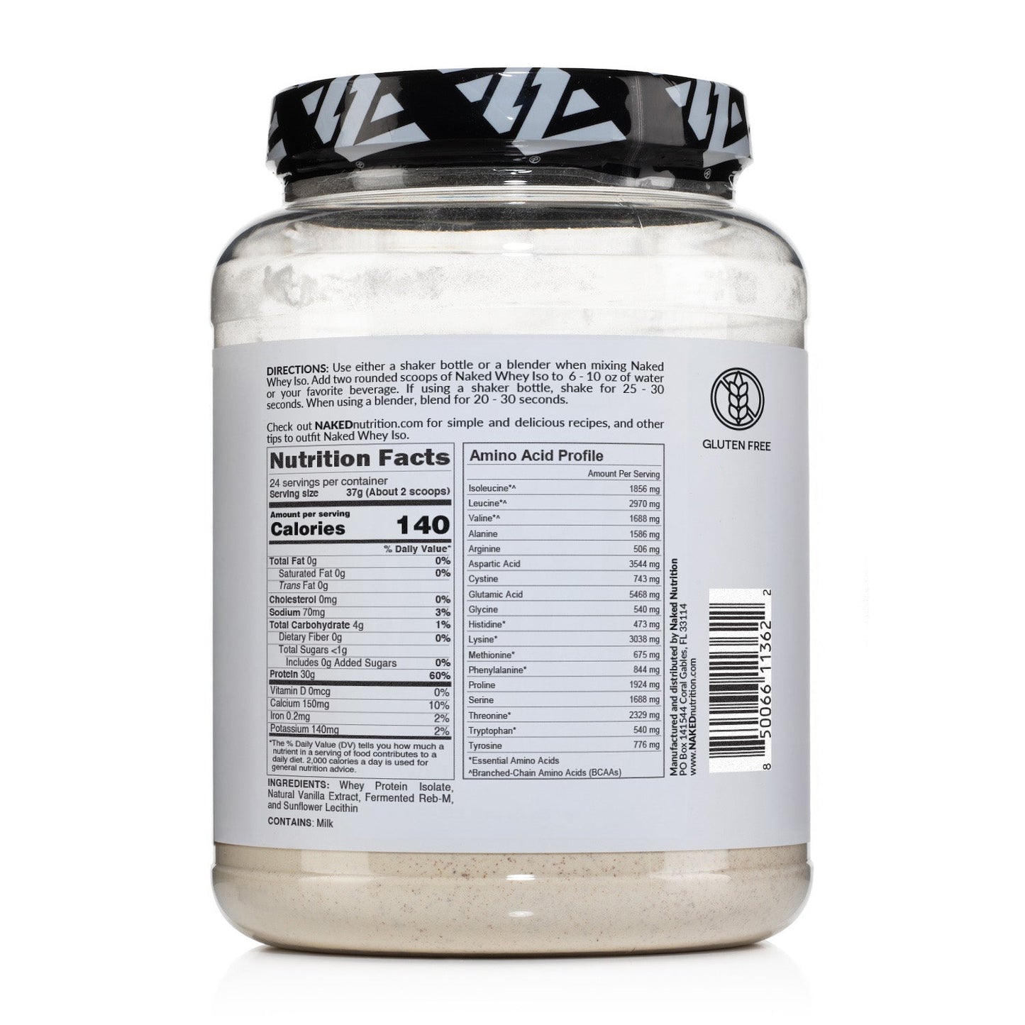 Vanilla Grass-Fed Whey Isolate Protein Powder - Vanilla with a Simple, Easy-Mix Protein Formula