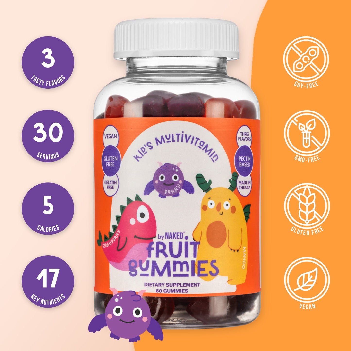 Kids Multivitamin Gummies with a Convenient Daily-Use Format
