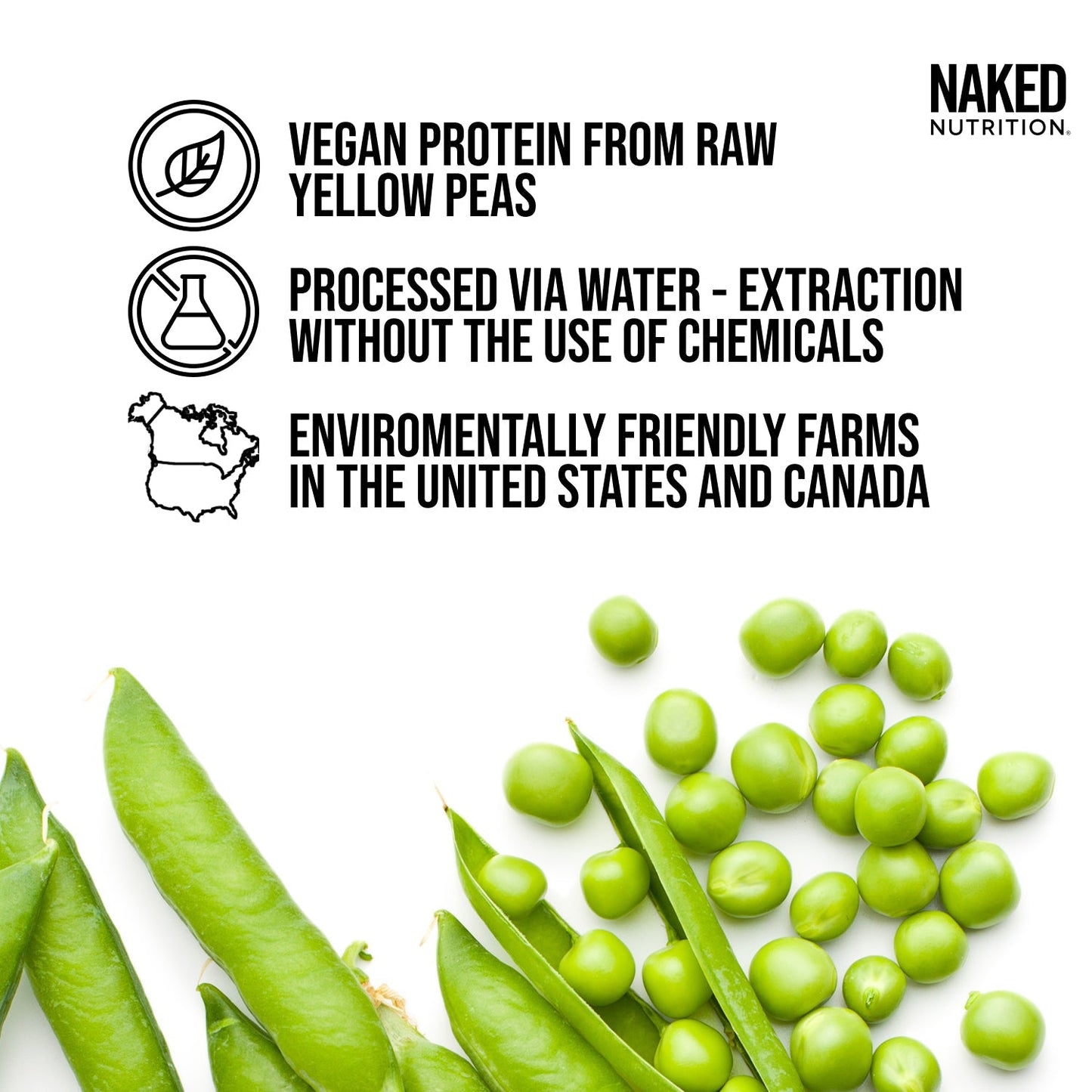 Pea Protein Powder - Unflavored - Standard Size with a Simple, Easy-Mix Protein Formula
