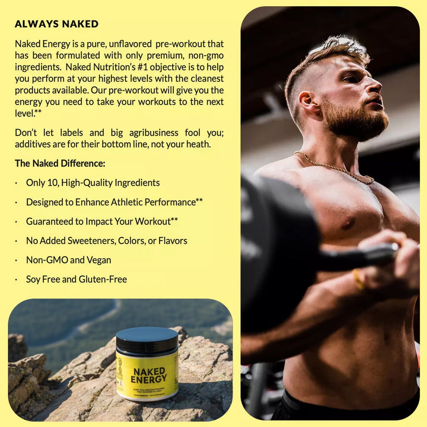 Pre Workout Supplement - Unflavored with a Convenient Training-Day Formula