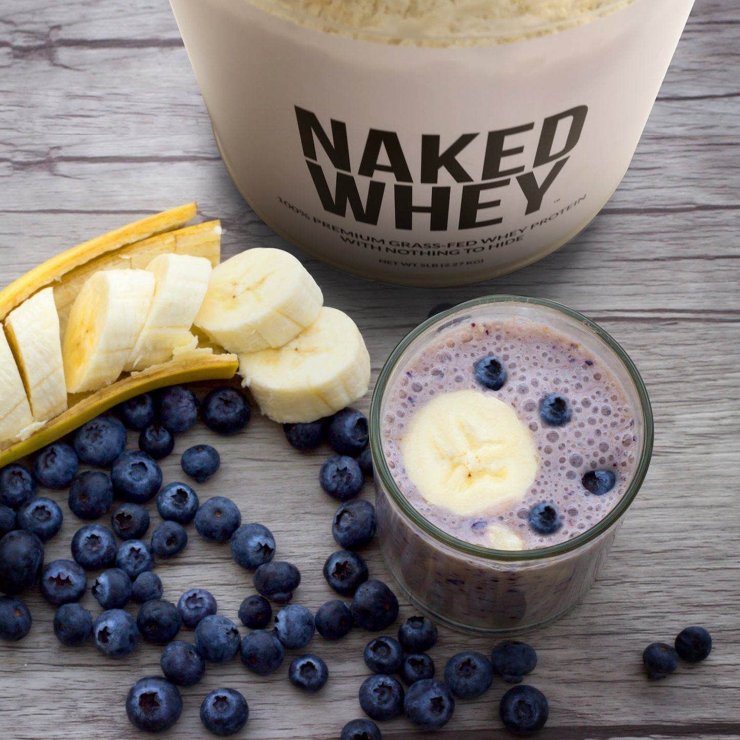 Grass Fed Whey Protein Powder - Unflavored - Standard Size with a Simple, Easy-Mix Protein Formula